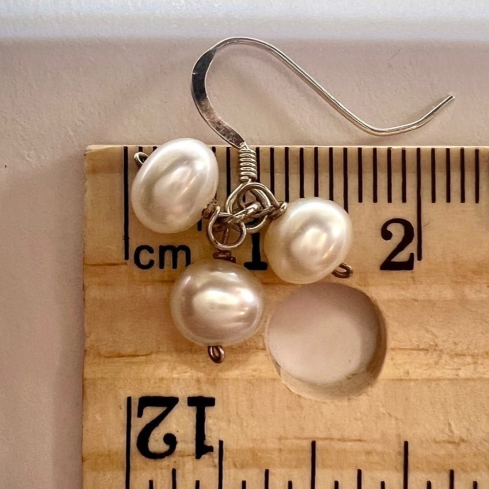 Vintage Solid 925 Sterling Silver Drop Dangle Ear… - image 7